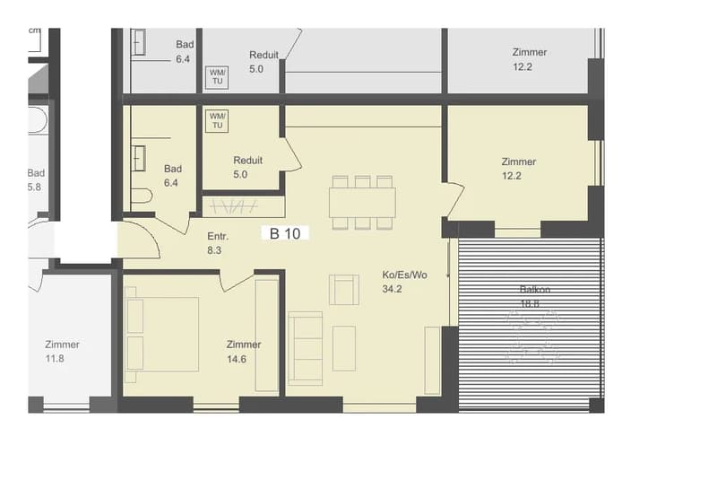 Erstvermietung Talberg-Park: 3.5-Zimmer-Wohnung mit Balkon (B10, 2. OG) (9)