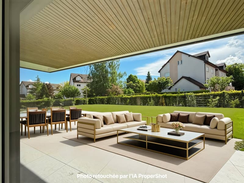 Appartement terrasse de 5 pièces à Divonne-les-Bains - 108m2 - jardin, cave, double garage (4)