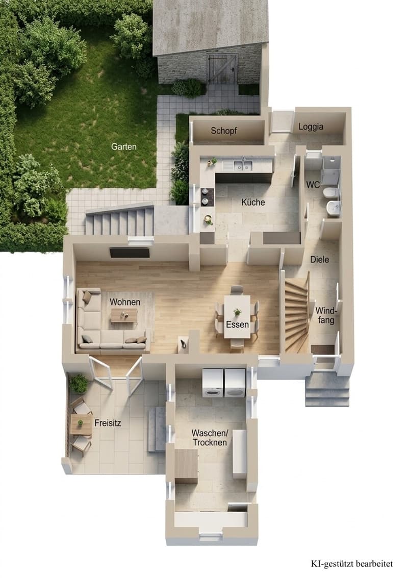 Erdgeschoss 3D Visualisierung
