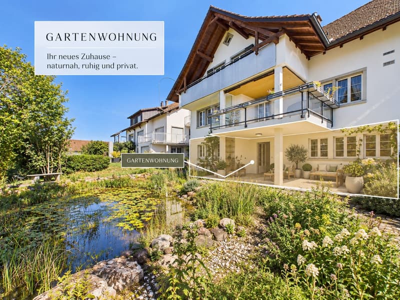 Frisch renovierte Gartenwohnung mit viel Privatsphäre. Die hät alles was es bruucht um sich dähei z'fühle! (11)