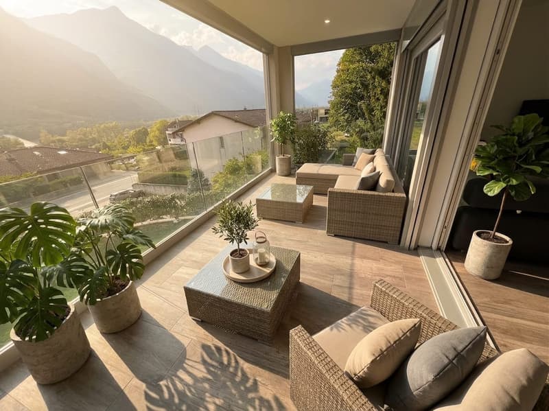 3.5 locali moderno e luminoso con loggia a Claro (1)