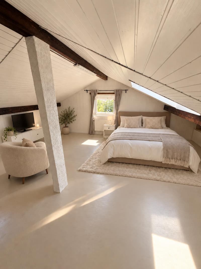 Grande chambre 20 m² avec salle d'eau privative dans maison en colocation – Épalinges (1)