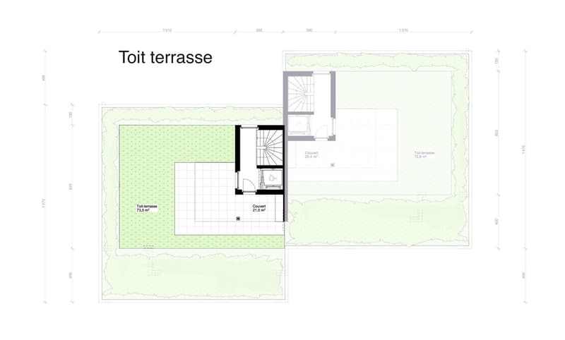 TOIT TERRASSE panoramique de 93 m² et vue sur le lac (10)
