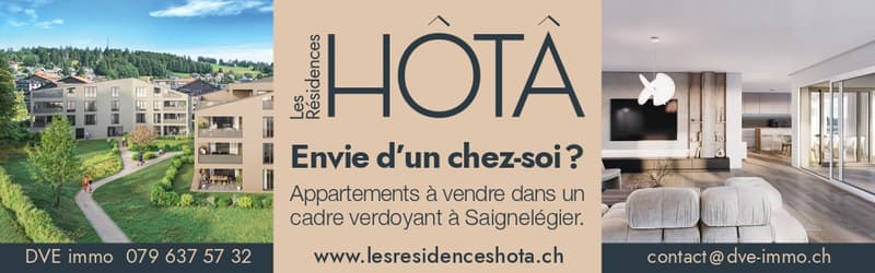 Superbes appartements de 3.5, 4.5 et 5.5 pcs à vendre en PPE dans un cadre verdoyant à Saignelégier (1)
