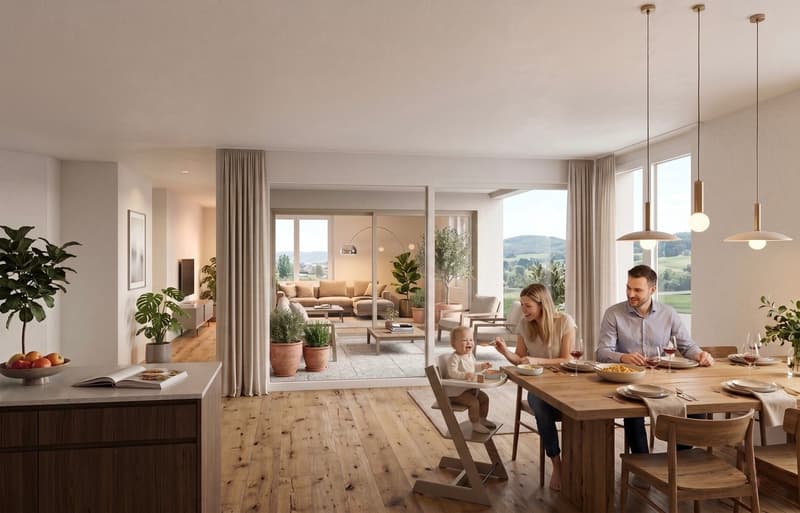 Superbes appartements de 3.5, 4.5 et 5.5 pcs à vendre en PPE dans un cadre verdoyant à Saignelégier (2)