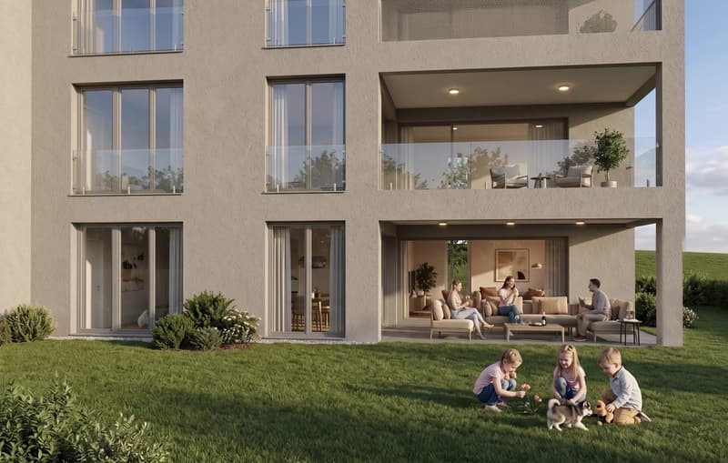L'alternative idéale à la villa : Spacieux appartements avec jardin privatif à Saignelégier (1)