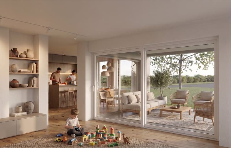 L'alternative idéale à la villa : Spacieux appartements avec jardin privatif à Saignelégier (3)