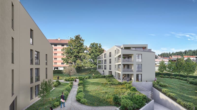 Attique d’exception neuf de 3,5 pièces | Volumes spectaculaires & vue dégagée à Saignelégier (5)
