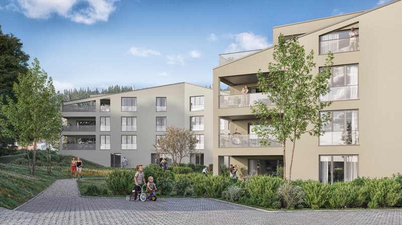 Attique d’exception neuf de 3,5 pièces | Volumes spectaculaires & vue dégagée à Saignelégier (7)