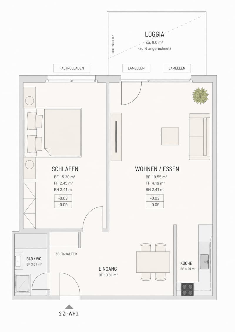 2.5-Zimmer-Wohnung mit Weitsicht in Zürich Affoltern (9)