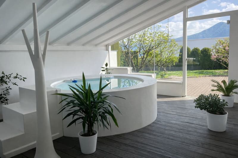Splendida villa a Carona con vista, giardino e terrazza (10)
