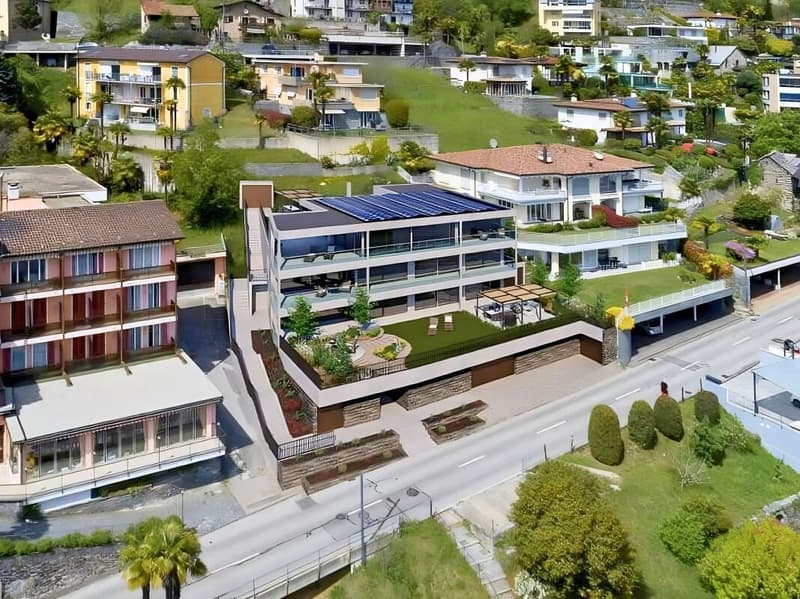 Moderno ed esclusivo attico di 4.5 locali con spettacolare vista lago, giardino e piscina privata (10)