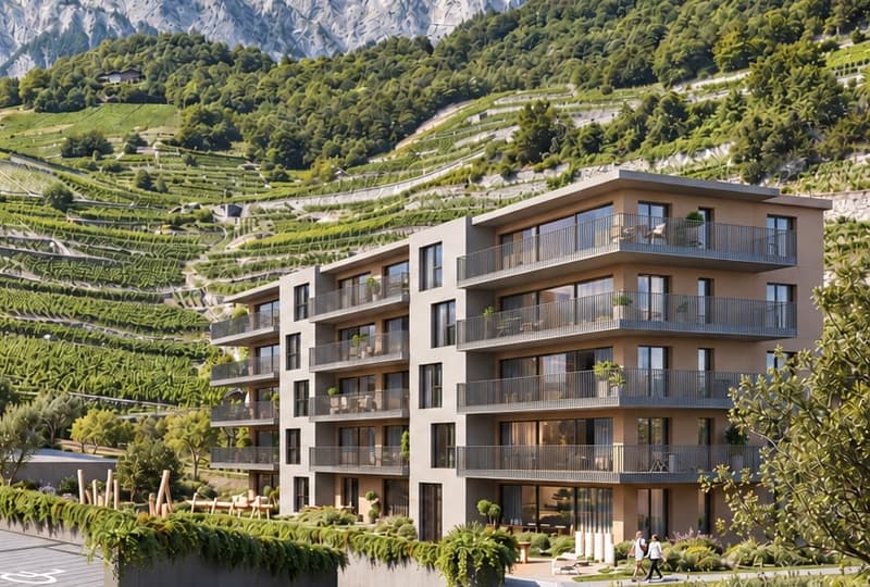 Appartements de 2.5 pièces dans une nouvelle résidence à Chamoson (1)