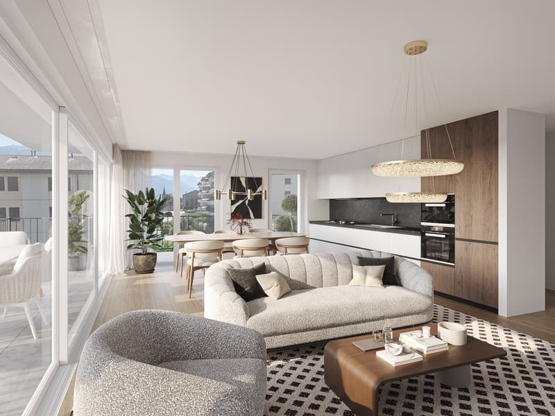 Appartements de 4.5 pièces dans une nouvelle résidence à Chamoson (7)