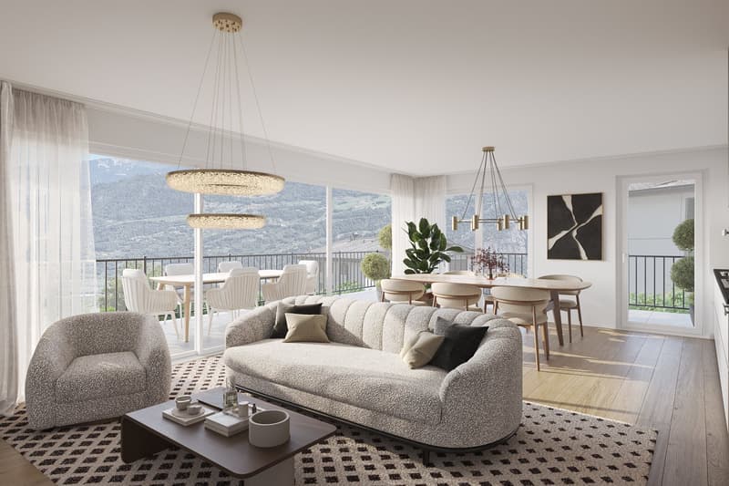 Appartements de 4.5 pièces dans une nouvelle résidence à Chamoson (2)