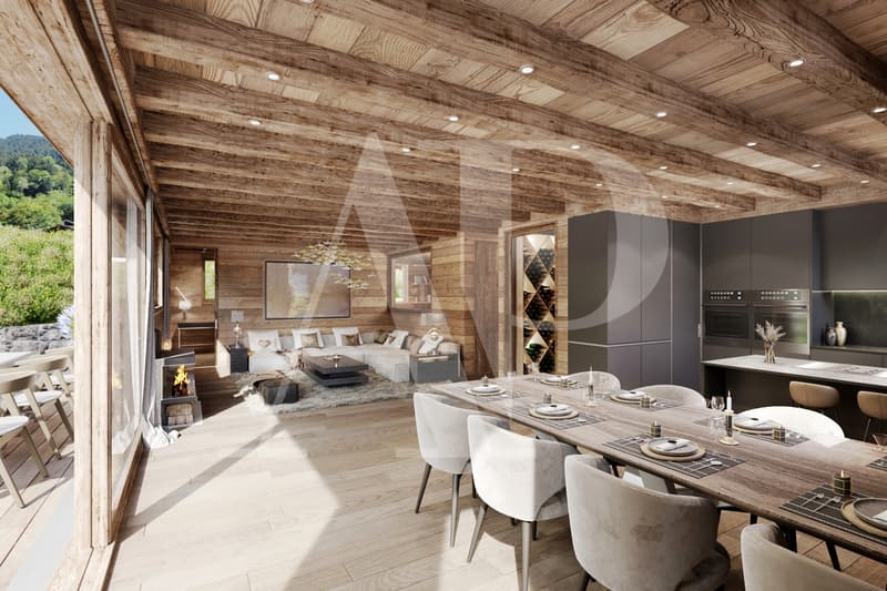 Magnifique chalet neuf sur plan au cœur de Champéry (2)