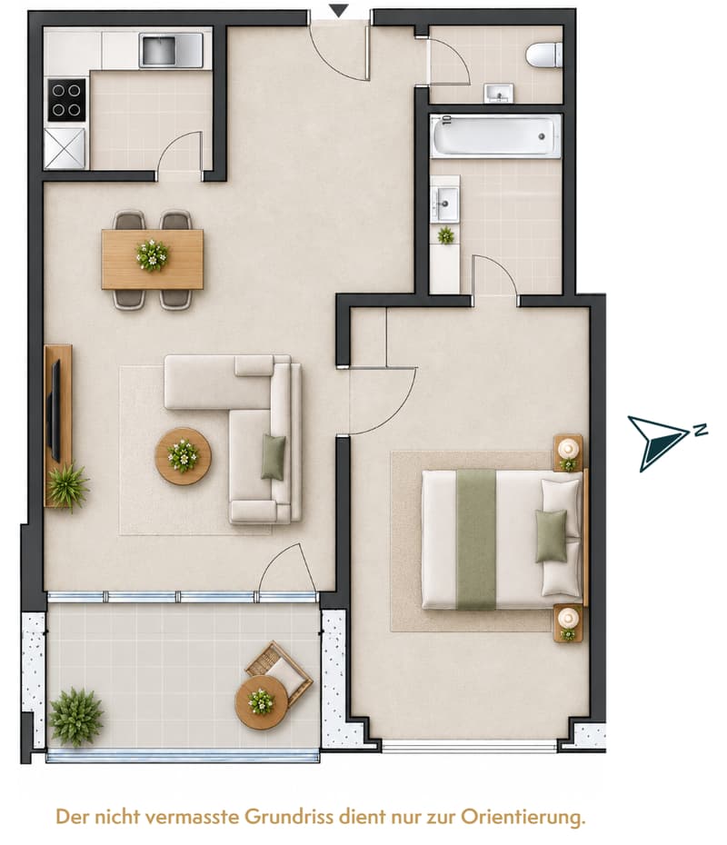 Charmante 2-Zimmerwohnung: Mittendrin und mit Weitblick (9)
