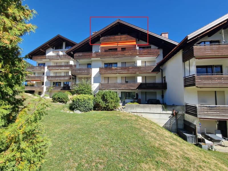 ***Sonniges BIJOU 3.5 - Dachwohnung mit toller Aussicht und nahe dem Laaxer See in Laax Dorf*** (1)