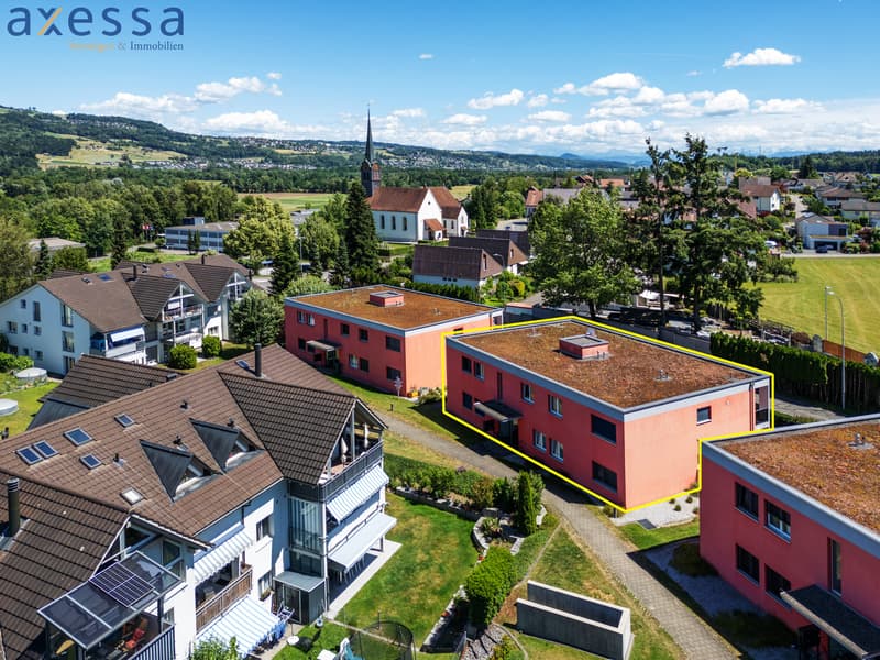 Sonnige 3.5 Zimmerwohnung im Obergeschoss mit Südbalkon in Fischbach-Göslikon (2)