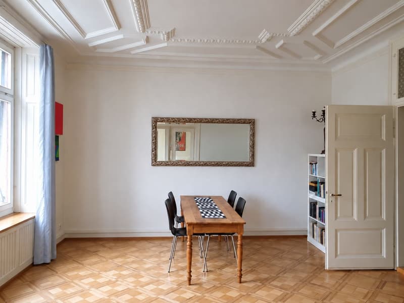 Befristetet Charmante 3.5-Zimmer-Altbauwohnung mit Balkon in Zürich Hottingen (4)