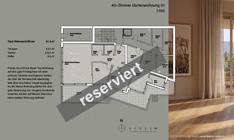 4.5 Zimmerwohnung 0.1 | Residenz Zentaur, Aarau (5)