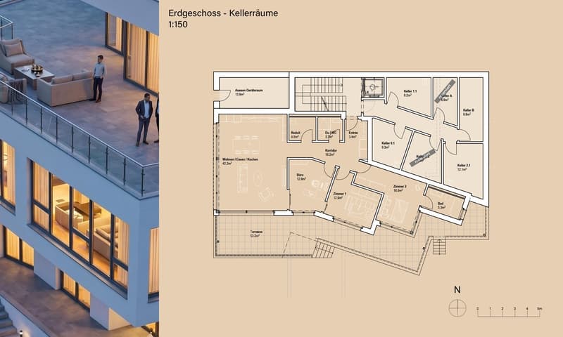 Grundriss EG - Kellerräume