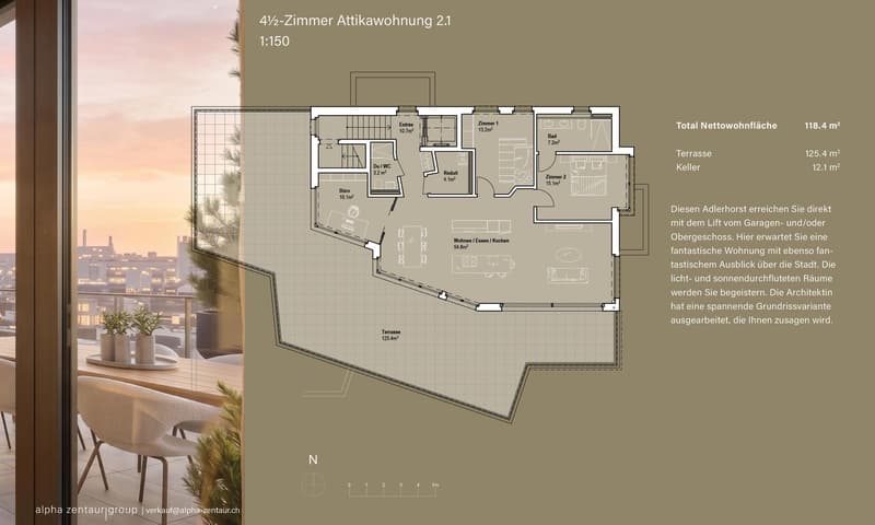 Grundriss Wohnung 2.1