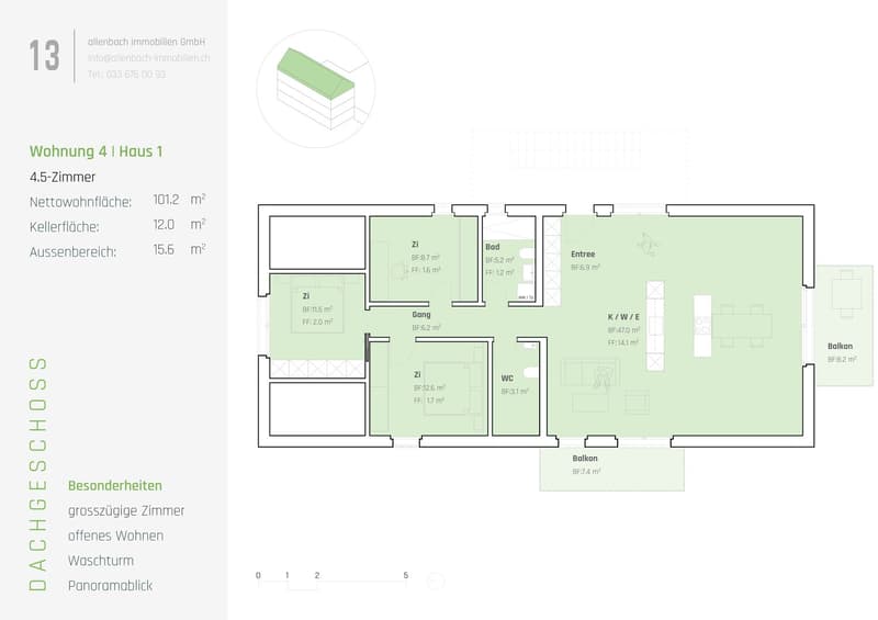 STERNEN" Moderne 4.5-Zimmer-Dachwohnung Neubau (4)