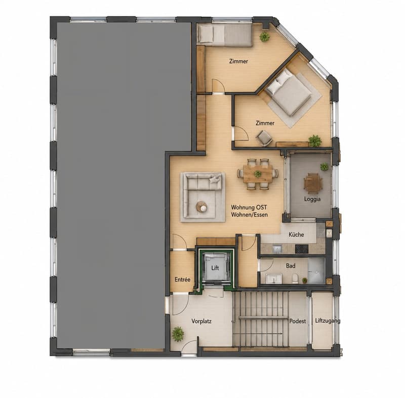 3.5-Zimmer-Attikawohnung zu vermieten (1)