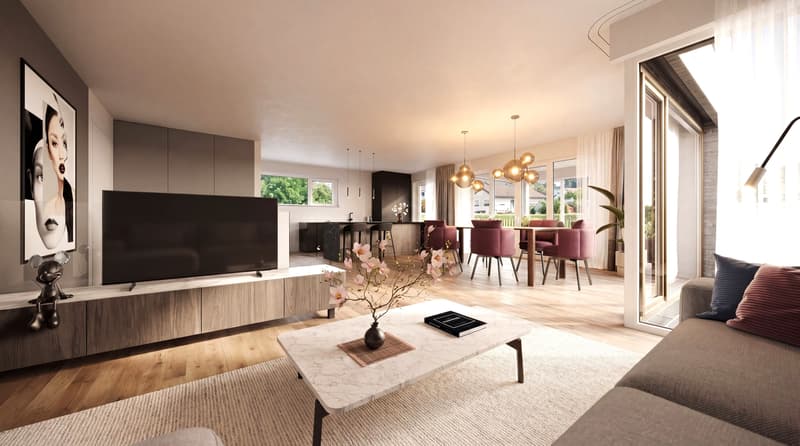 Elegante und stilvolle 4.5-Zimmer-Maisonette mit grossem privatem Garten in Biel-Benken kaufen Bezug 1.Quartal 2028 (2)