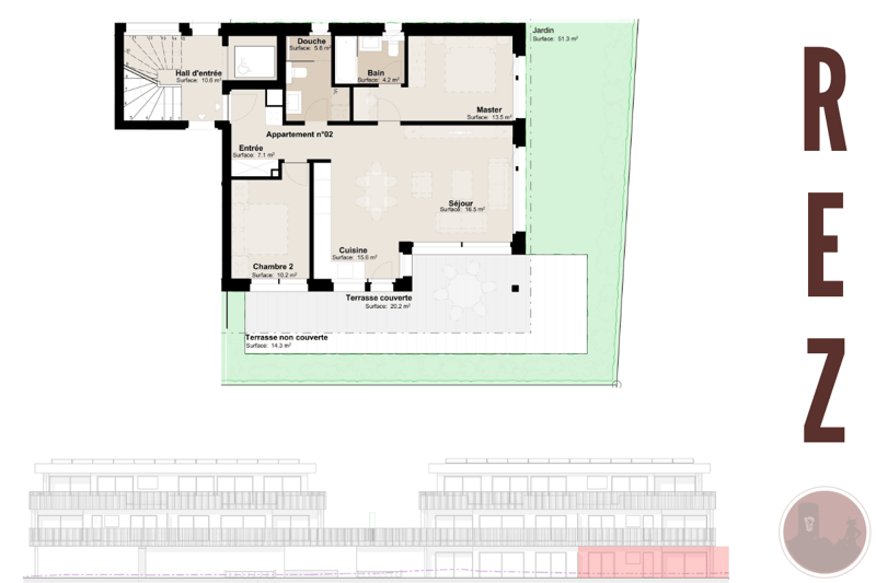 Appartement neuf de 3.5 pièces avec terrasses et jardin à Martigny (4)