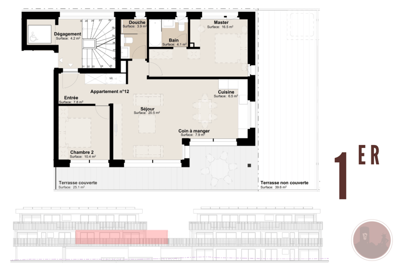 Appartement neuf de 3.5 pièces avec terrasse à Martigny (4)