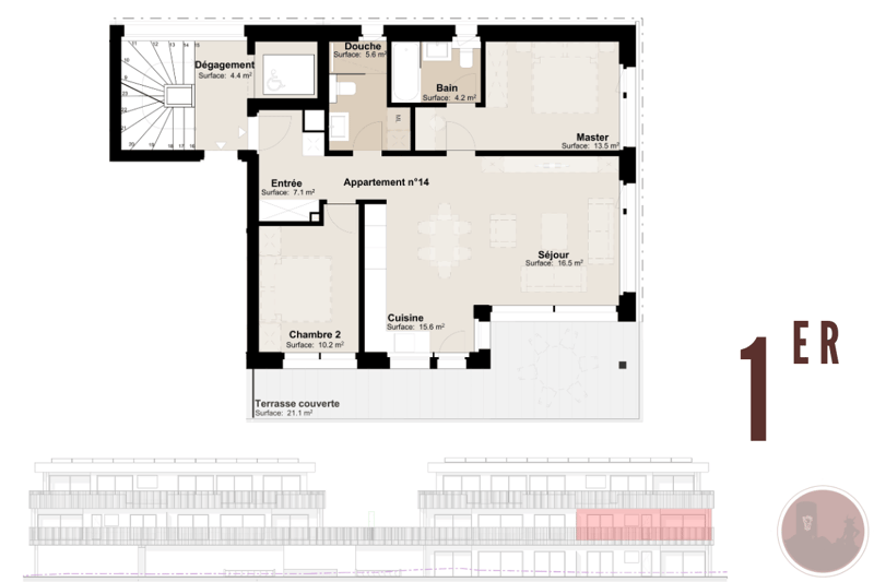 Appartement neuf de 3.5 pièces avec terrasse à Martigny (8)