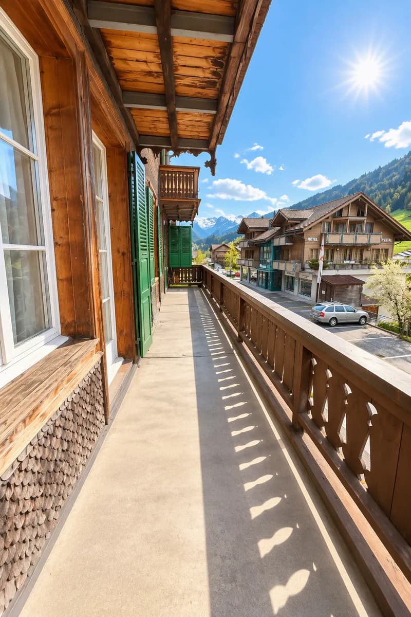 Wohnen Lauterbrunnen: 4 Zimmer, neue Küche /grosser Balkon (2)