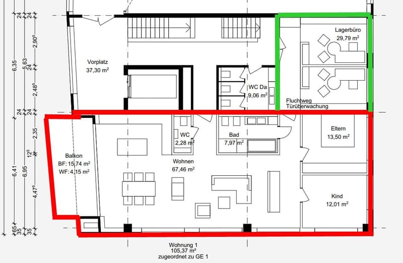 Neubau Verkauf Lager/Büro/Wohnen 2400m² See-Säntis Sicht, Klima, Be-und Entlüftung (8)