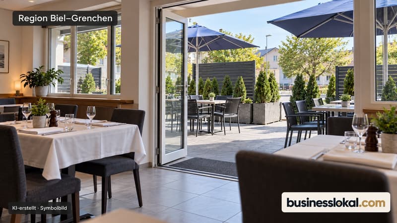 Restaurant mit zwei Terrassen und grossem Parkplatz – Region Biel–Grenchen (1)