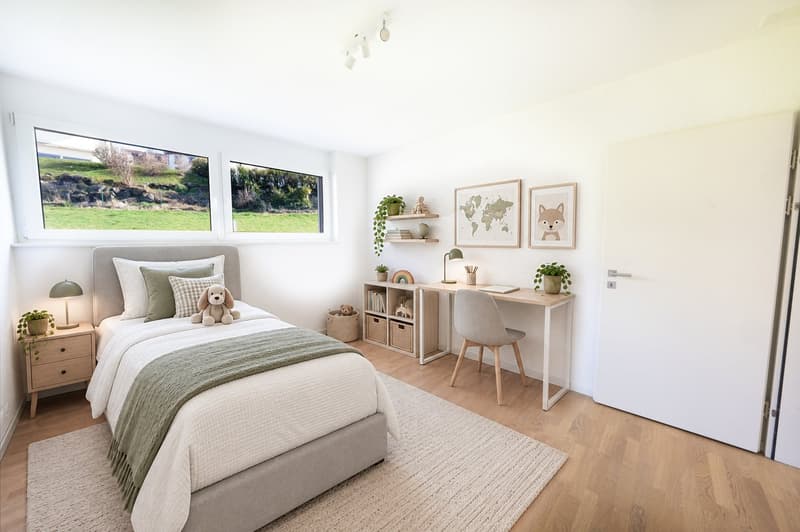 Villa familiale contemporaine avec vue panoramique sur le Léman – Aran (9)