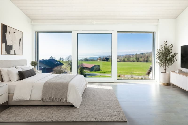 Villa familiale contemporaine avec vue panoramique sur le Léman – Aran (7)