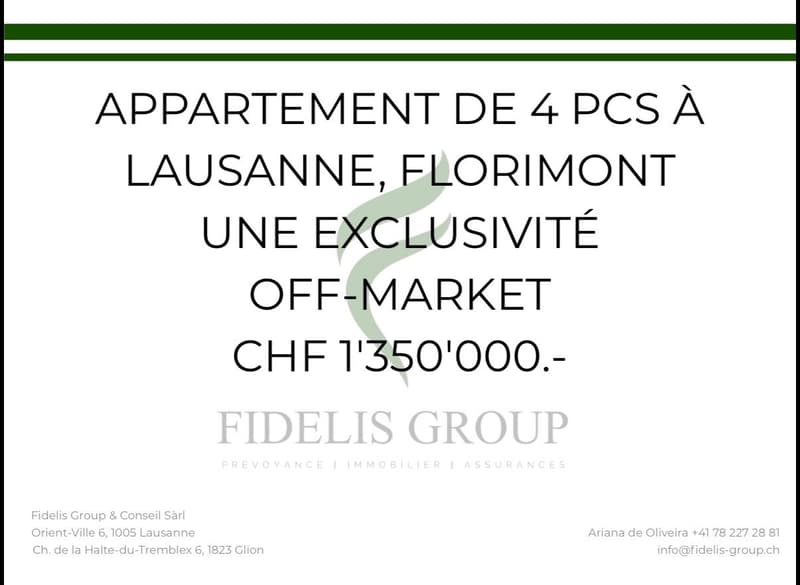 Charmant appartement de 4 pièces au cœur de Lausanne – Florimont (1)