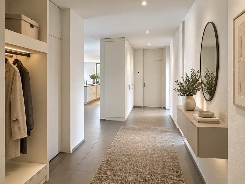 Eingang mit Einbauschrank