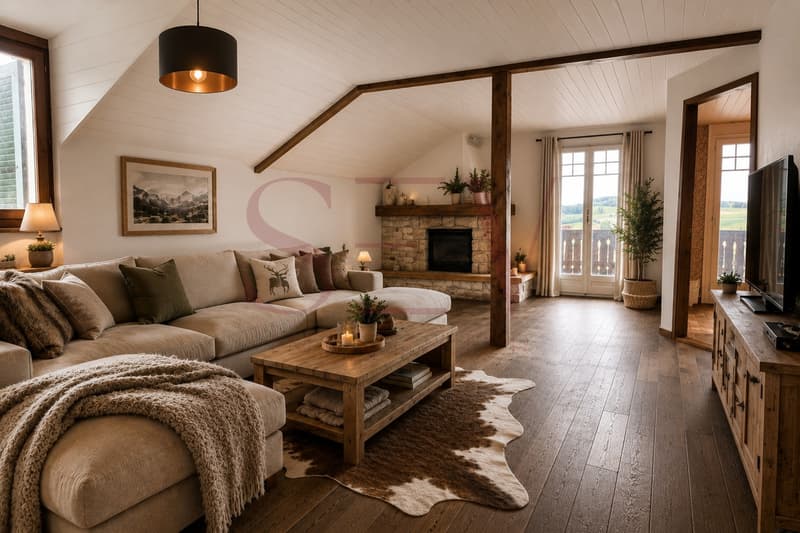 2 logements de 3.5 pièces - Chalet de caractère avec vue dégagée (7)