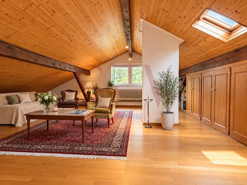 Combres: Suite avec espace séjour/TV et rangements intégrés