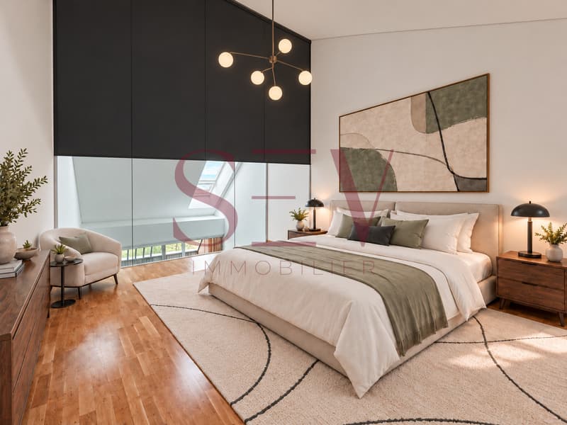 Suite parentale aménagée sur une mezzanine de 27 m²