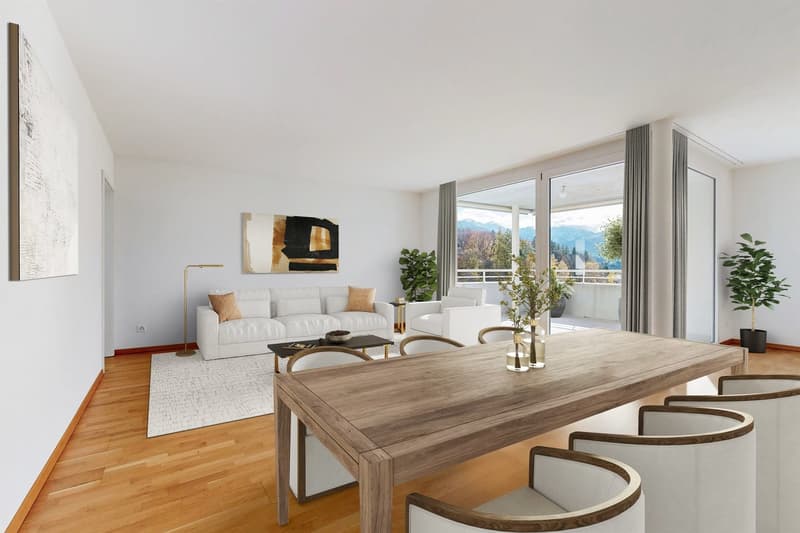 Magnifique appartement 2.5 pièces avec vue sur les montagnes à Bulle (9)