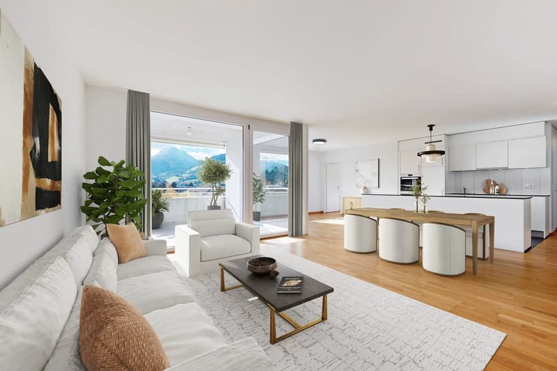 Magnifique appartement 2.5 pièces avec vue sur les montagnes à Bulle (10)