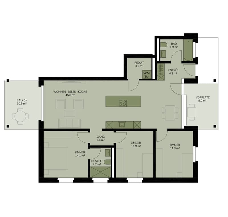 4.5-Zimmer-Wohnung mit Balkon in Suhr kaufen (6)