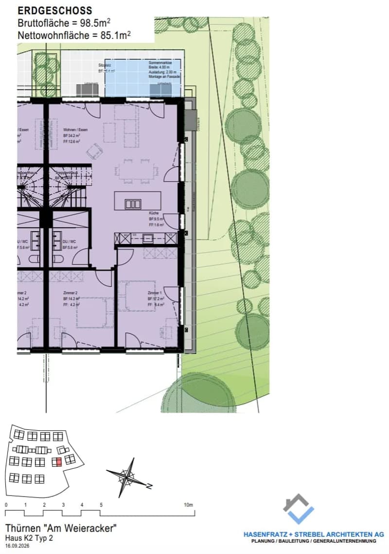 5.5-Zimmer-Doppelhaushälfte mit bis zu 61m² grossen Terrasse in Thürnen kaufen (6)