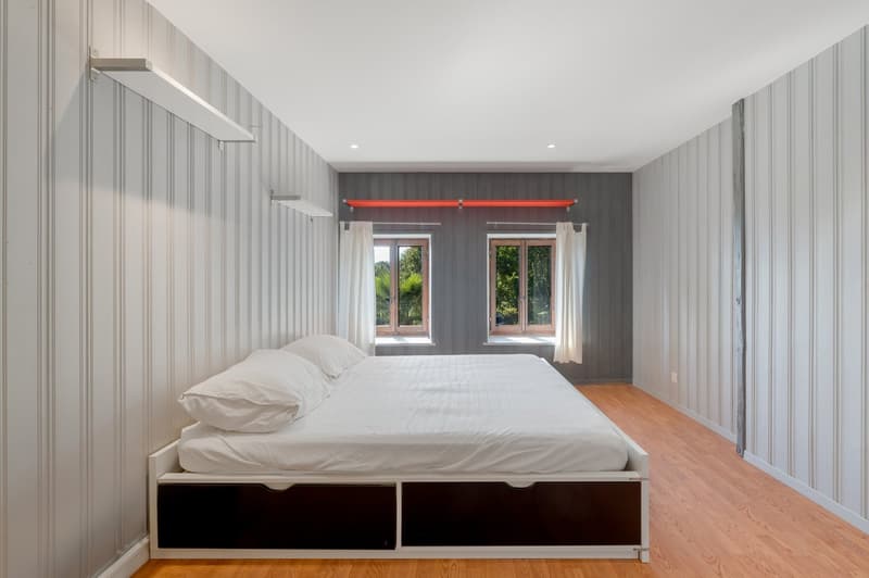Duplex de caractère dans une ferme du XIXe siècle, face au Léman et aux Alpes (8)