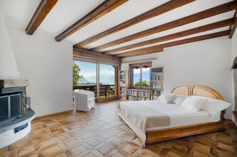 Duplex de caractère dans une ferme du XIXe siècle, face au Léman et aux Alpes (1)