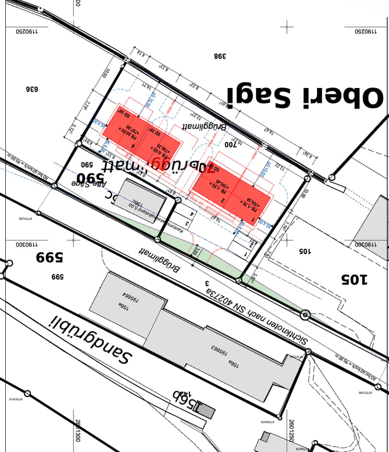 Bauland in Niedermuhlern – Grundstück 1'300 m² für 4 x EFH (1)